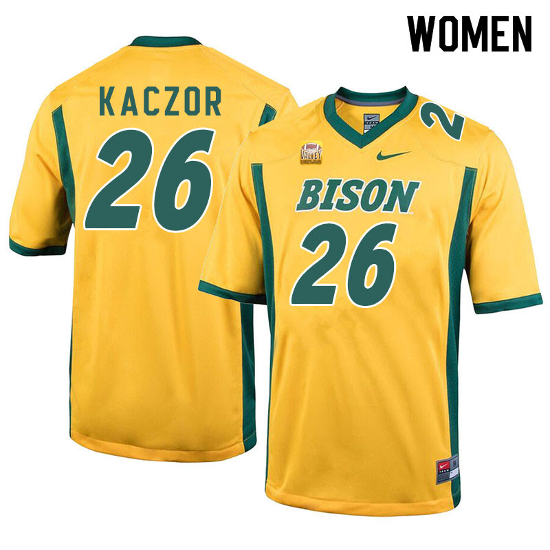 Women #26 James Kaczor North Dakota State Bison College Football Jerseys Sale-Yellow